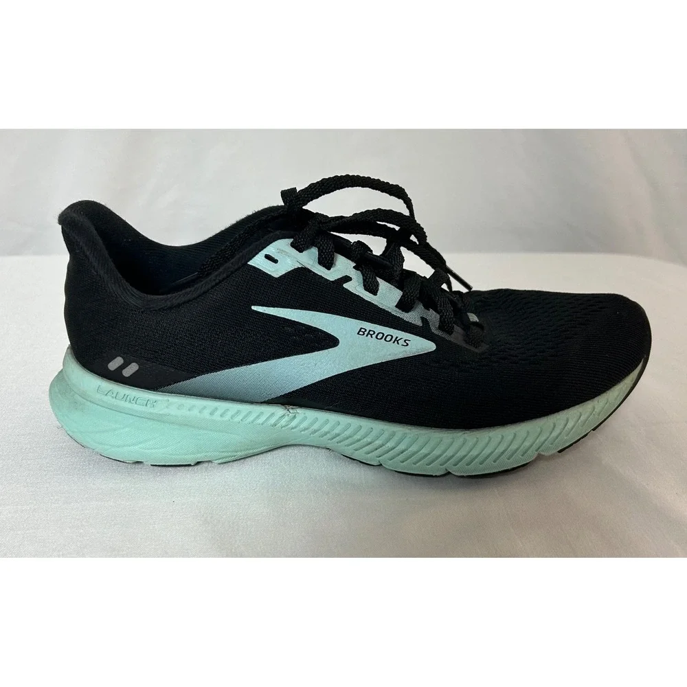Brooks Launch 8 Womens Running Shoes Black Mint Green Speed Neutral Size  7 - Picture 11 of 16
